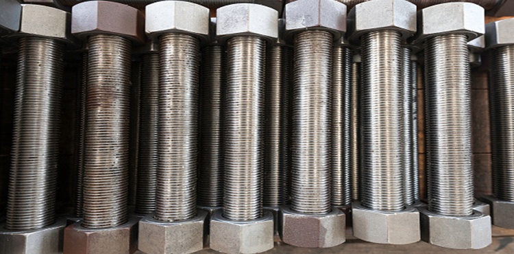ISO Standard Stud Bolts with 2 Hex Nuts